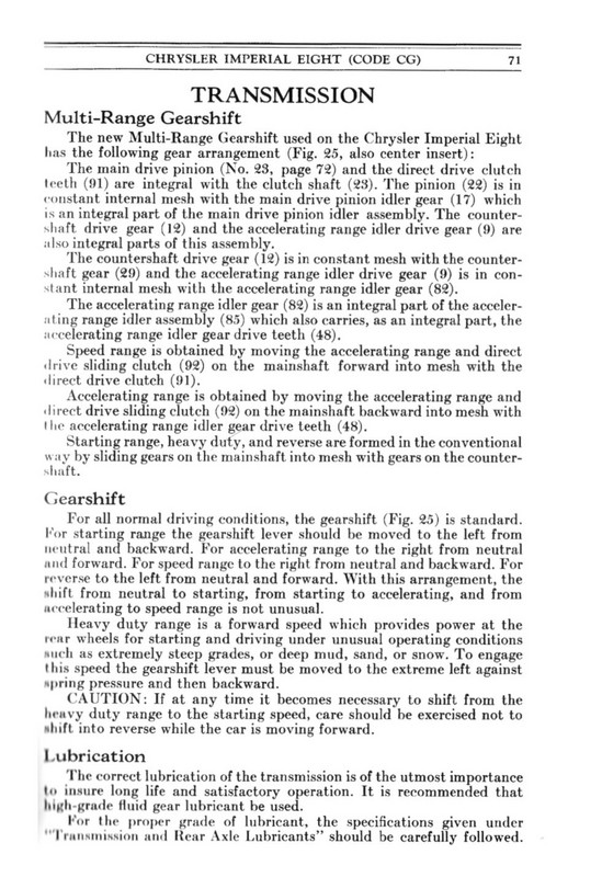 1931 Chrysler Imperial Owners Manual Page 35